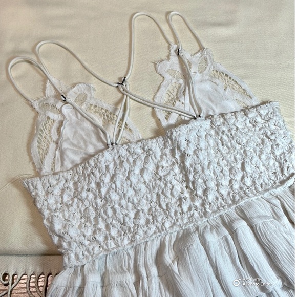 Free People Adella Lace Cami White XS NWT Boho Bralette Top $68 Retail Intimate - Picture 6 of 8